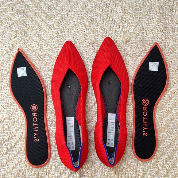 Rothy’s The Point Women’s Flats in Bright Red - Picture 7 of 10